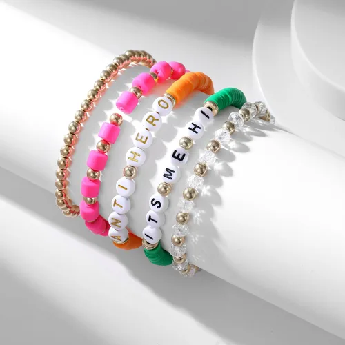 Vista 2 de AIMADE Taylor Album - Pulsera inspirada en el álbum para amantes de la reputación intrépida 1989, juego de pulseras bohemias en capas de amistad