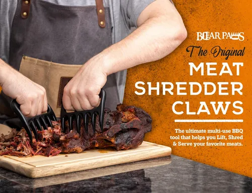 Vista 2 de Bear Paws Garras de carne – Las garras trituradoras de carne originales para cerdo desmenuzado, fabricadas en Estados Unidos. Levanta, tritura, tira