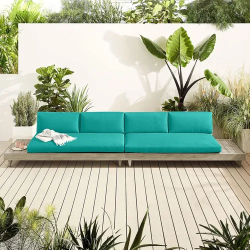 Vista 2 de idee-home Cojín de banco para exteriores impermeable, cojines de banco para muebles de exterior, almohadilla de asiento de repuesto para columpio