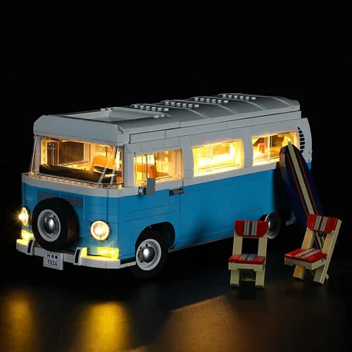 Vista 2 de BRIKSMAX Kit de iluminación LED para T2 Camper Van - Compatible con el modelo de bloques de construcción Lego 10279 - No incluye el juego de Lego