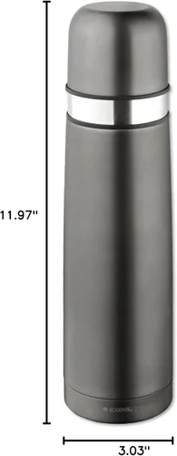 Vista 10 de Isosteel Duo 9900DAT Top 0 75 Litre Stainless Steel Vacuum Flask, Titan/Grey, 8.2 x 7.7 x 30.4 cm