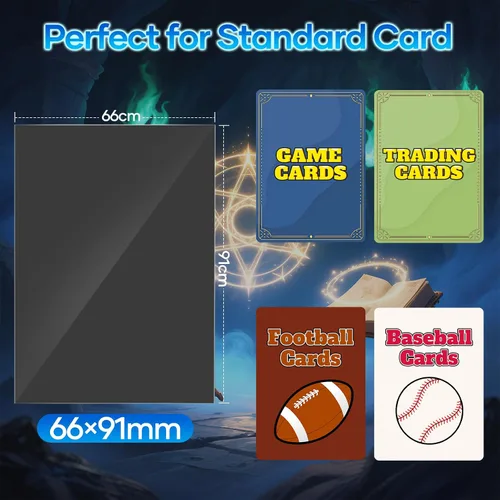 Vista 6 de Mlikero 1200 fundas para tarjetas, fundas para tarjetas mágicas mate, suaves y resistentes al desgarro, aptas para MTG, TCG, CCG (12 colores)