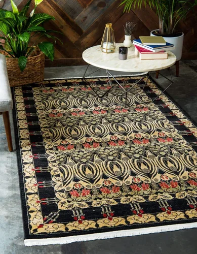 Vista 18 de Unique Loom Edinburgh Collection - Alfombra rectangular (2 pies x 3 pies 1 pulgada, rectangular, azul marino/bronceado)