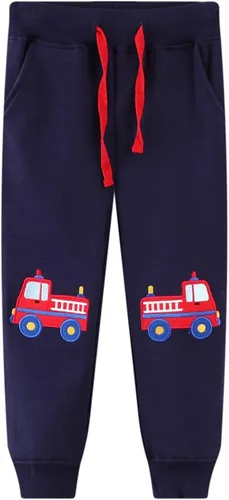 Vista 3 de LOKTARC Paquete de 2 pantalones deportivos de algodón con cordón para niños