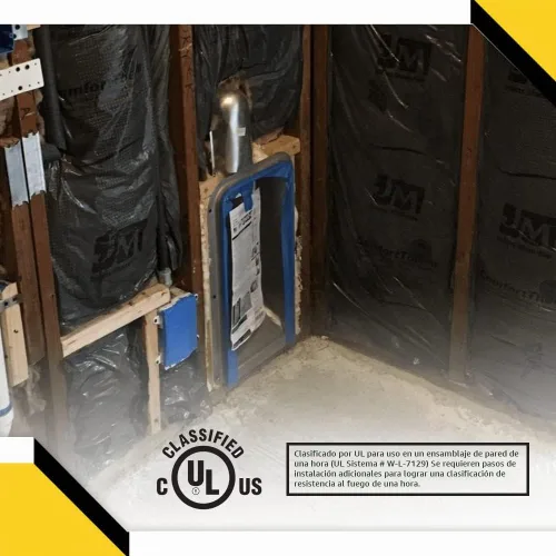 Vista 5 de Caja de secadora de nueva construcción Ventilación de secadora interior Caja de ventilación de secadora empotrada con puerto de gas