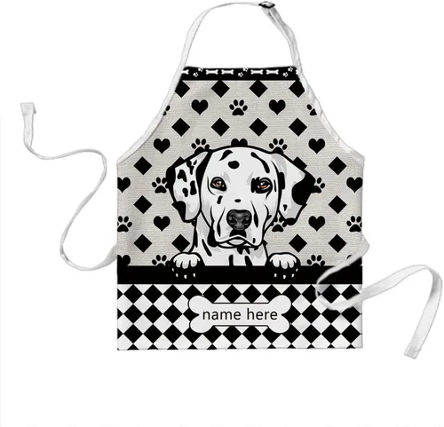 Vista 14 de Delantal de lunares de perro personalizado lindo perro salchicha, perro salchicha 3