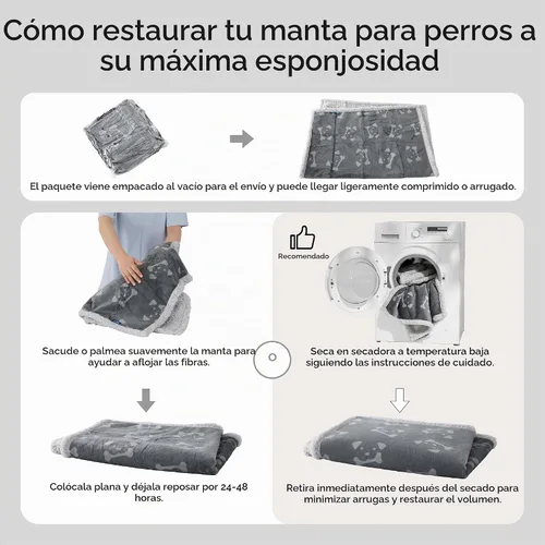 Vista 5 de Bedsure - Mantas impermeables para perros pequeños - Manta de felpa de sherpa con impresión suave lavable para perros y gatos, protector de muebles