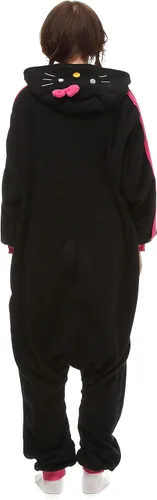 Vista 4 de Novelty Pajamas Pijama unisex con capucha para gatos, Gato negro