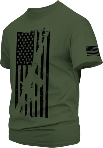 Vista 2 de Dion Wear AR-15 Rifle Flag - Camiseta para hombre