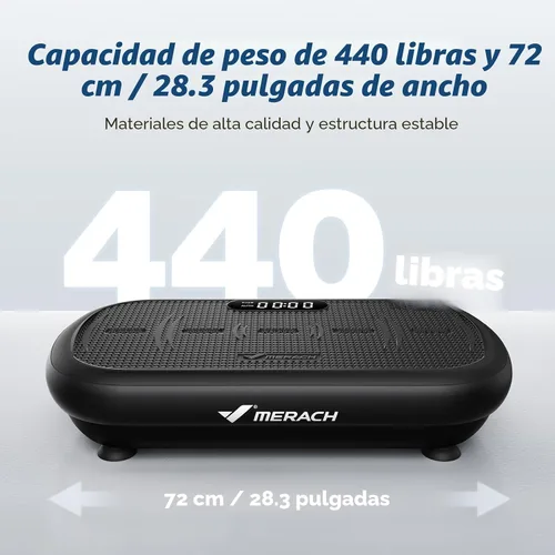 Vista 7 de MERACH - Máquina de plataforma vibratoria para ejercicio, capacidad de 440 libras, Bluetooth y pedal de silicona, estimula la grasa profunda