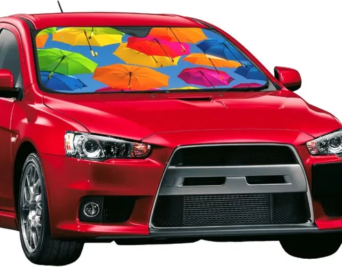 Vista 5 de Parasol personalizado para parabrisas, parasol personalizado con texto fotográfico, protector solar plegable para sedanes, SUV, camiones