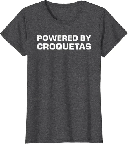 Vista 5 de Camiseta de manga corta con diseño de Croquetas cubanas Negro