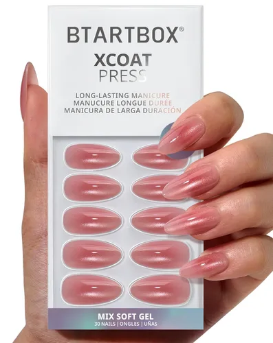 Vista 49 de BTArtbox Uñas Postizas Blancas Cortas a Presión - Uñas Postizas de Gel Suave en Forma de Almendra, Uñas Blancas con Pegamento para Uñas, Uñas