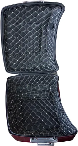 Vista 14 de Advanblack Forros para Tour Pack, Forro con Costura de Hilo Negro King Tour Pack