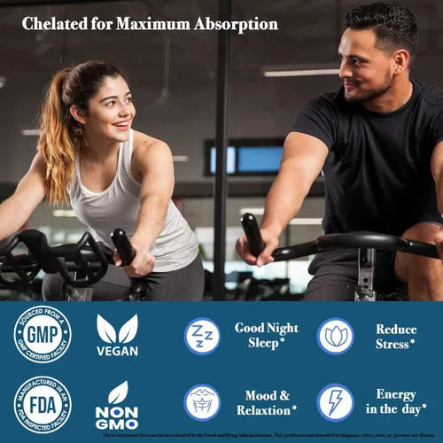 Vista 3 de Glicinato de magnesio (quelato) - Alta absorción - Sin OMG - Vegano Apoya la calma, el estado de ánimo y el sueño Apoya la relajación muscular
