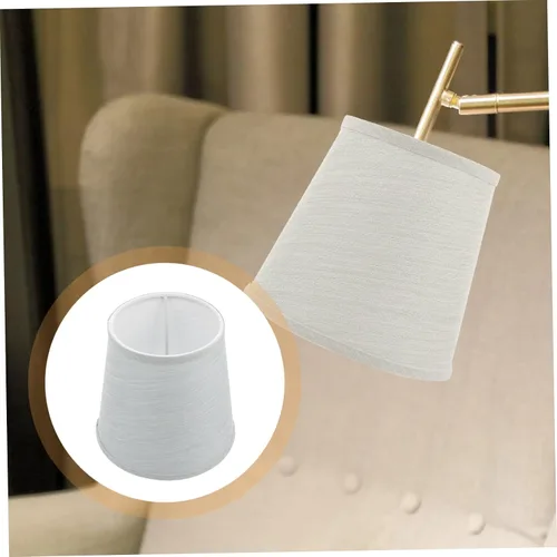 Vista 3 de DOITOOL Moderna lámpara de mesa accesorio bordado pantalla cubierta para pequeño tamaño blanco lámpara pantallas