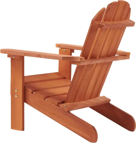 Vista 3 de Silla Adirondack en miniatura de madera maciza Hemlock, tumbona compacta para patio al aire libre, resistente a la intemperie, asiento de hoguera