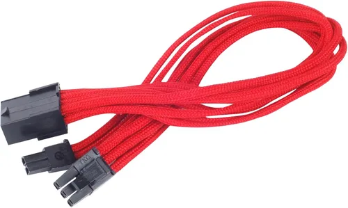 Vista 7 de Silverstone Tek Extensión de cable de alimentación con manga y 1 conector de 8 pines a PCI-E 8 Pines (PP07-PCIW), Negro