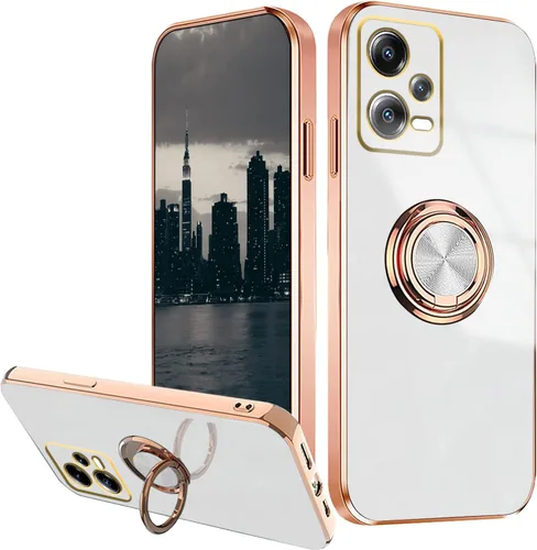 Vista 12 de Compatible con Xiaomi Redmi Note 12 Pro Plus Case Ring Holder Magnet Green, para Redmi Note 12 Pro Plus Funda de teléfono de silicona a prueba