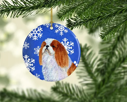 Vista 130 de Caroline's Treasures Cavalier Spaniel - Adorno de cerámica para colgar en el árbol de Navidad, para el hogar, Navidad, fiestas, regalo, 3 pulgadas