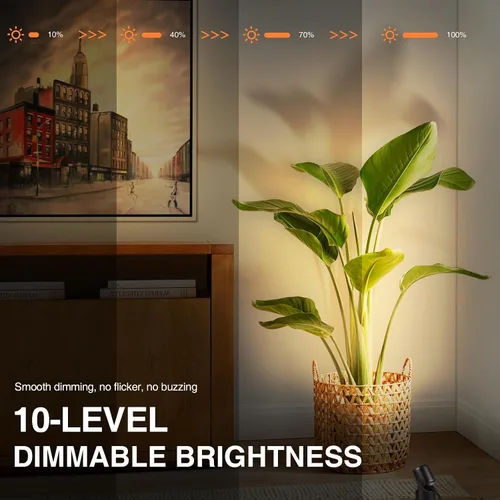 Vista 12 de URTOM Paquete de 2 luces ascendentes para interiores con control remoto, 3 W hacia arriba luces enchufables para interiores con función de memoria