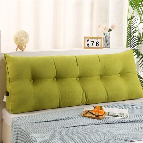 Vista 7 de Almohada de cuña de terciopelo para cabecero de cama tamaño King, Queen, doble/individual, cojín de cabecera triangular, respaldo grande, posición