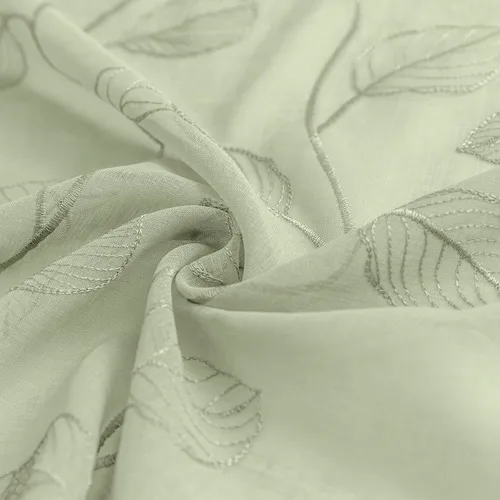 Vista 8 de Valance Cenefa de cocina con diseño bordado de hojas