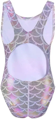 Vista 6 de GLIGLITTR Traje de baño deportivo de una pieza para niñas, traje de baño negro para natación, práctica en equipo, competencia, playa, deportes