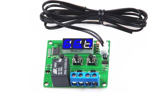 Vista 9 de NOYITO Módulo controlador de temperatura digital de -58℉ a +257 ℉ Interruptor de control de temperatura NTC Sonda de sensor impermeable - Pantalla