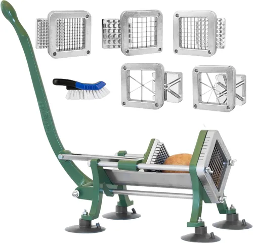 Vista 8 de Set combinado completo para restaurante de cortadora de papas fritas y camotes comercial Tiger Chef, resistente y de alta calidad, con ventosas