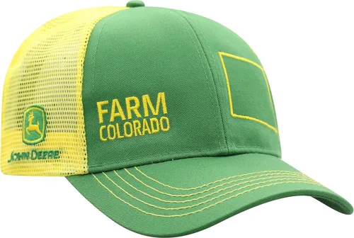 Vista 122 de John Deere Gorra de béisbol con logotipo y malla trasera con contraste, para hombre