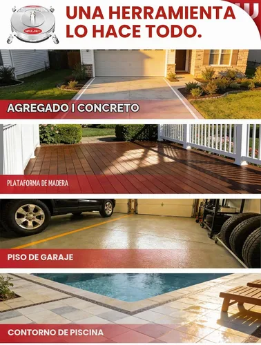 Vista 7 de WOJET Limpiador de superficies compacto de 16 '' PRO con ruedas 4500PSI