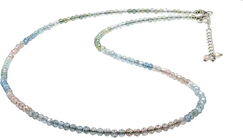 Vista 14 de Collar de Gargantilla de Piedras Preciosas Naturales con Cuentas, Cuentas Facetadas, Collar de Piedra Natal, Cristal de Sanación Energética, Regalo