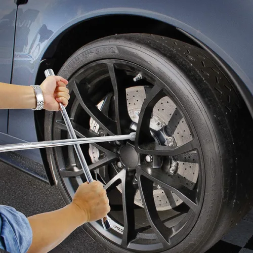 Vista 5 de Powerbuilt Llave universal de 14 pulgadas, se adapta a tuercas de llanta SAE y métricas, reparación de neumáticos de automóvil de carretera