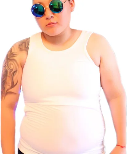 Vista 2 de BaronHong Tomboy Trans Lesbiana Cool Ropa interior Pecho Binder Corsé Plus Size Long Tank Top