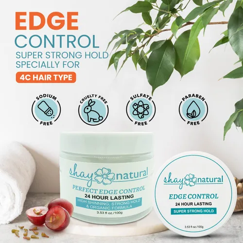 Vista 4 de Perfect Edge Control, 24 horas de duración, fortalece la línea del cabello, gel para el cabello a base de agua, 3.53 onzas líquidas