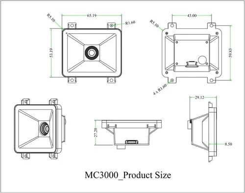 Vista 6 de Módulo de escaneo de código QR integrado USB y UART Puerto serie Escáner de código de barras Módulo de identificación Lector de códigos de barras