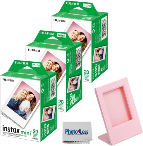 Vista 7 de Fujifilm Paquete de película instantánea Instax Mini Twin Pack con marco para impresiones Instax Mini (20 hojas)