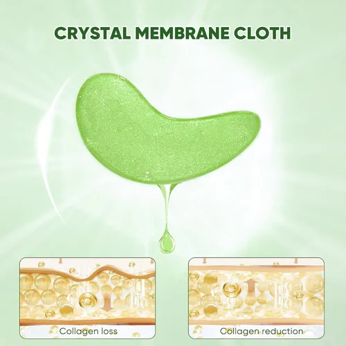Vista 3 de Mascarilla de ojos de aloe vera (120 piezas) - Reduce la hinchazón y las ojeras, reafirma y mejora la piel debajo de los ojos Parche debajo