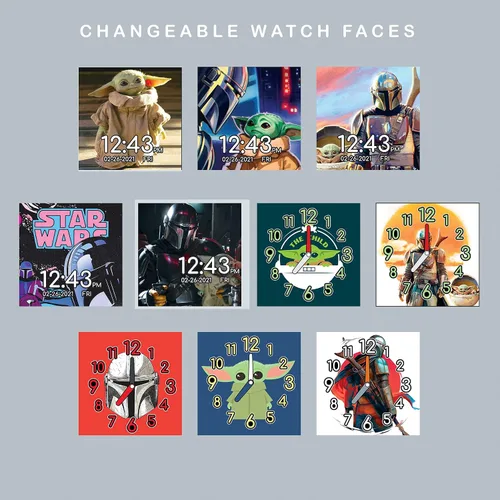 Vista 2 de Collections Etc Reloj inteligente interactivo Baby Yoda de Star Wars Mandalorian, Moderno