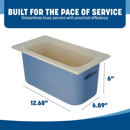 Vista 4 de Carlisle Coldmaster CoolCheck contenedor de alimentos refrigerante que cambia de color, Blanco, 1