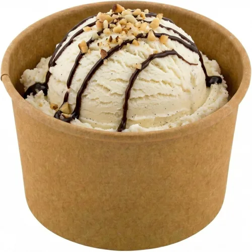 Vista 74 de Restaurantware Coppetta - Vasos de postre de 3 onzas, 50 tazas desechables para helado, tapas se venden por separado, cuencos de papel a cuadros