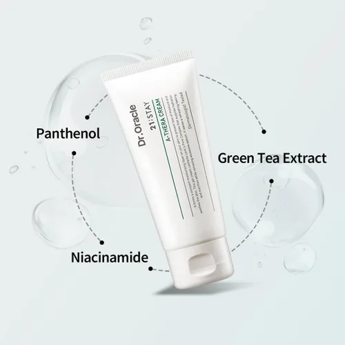 Vista 2 de DR.ORACLE 21 Stay A-Thera Cream Gel - Gel hidratante ligero para pieles grasas, propensas a manchas y sensibles, hidratación equilibrante de aceite