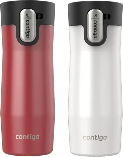 Vista 9 de Contigo AUTOSEAL West Loop - Taza de viaje de acero inoxidable aislada al vacío con tapa fácil de limpiar, 12 onzas, arándano