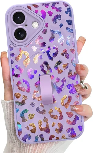 Vista 80 de KANGHAR Compatible con iPhone 17 Pro Case Spot Pattern - Negro Mancha rosada negra
