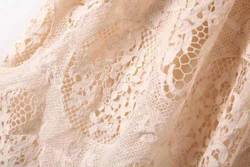 Vista 5 de Vestido blanco opaco durazno vintage con encaje sin mangas con flores para niña de Bow Dream
