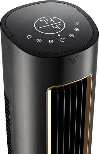 Vista 10 de Ventilador de torre Lasko Pinnacle de 40", para el hogar, flujo de aire de 32 pies/s, silencioso de 24dB, oscilación de 90°, ventilador de pie