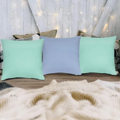 Vista 5 de Coddsmz Paquete de 6 fundas de almohada decorativas 100% algodón, fundas de cojín cuadradas de Navidad sólidas para el hogar, cama, sofá, día