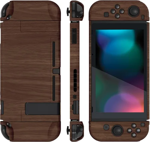 Vista 6 de eXtremeRate PlayVital - Carcasa trasera para consola Nintendo Switch, controlador de mano separable, carcasa rígida para NS Joycon, funda protectora