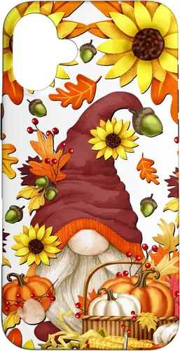 Vista 23 de Hello Fall Sunflower Gnome Pattern for Women Cute Autumn Case for iPhone 17